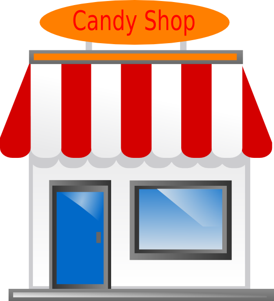 Shop Candy Clipart - Retail Shop Clipart (540x593), Png Download