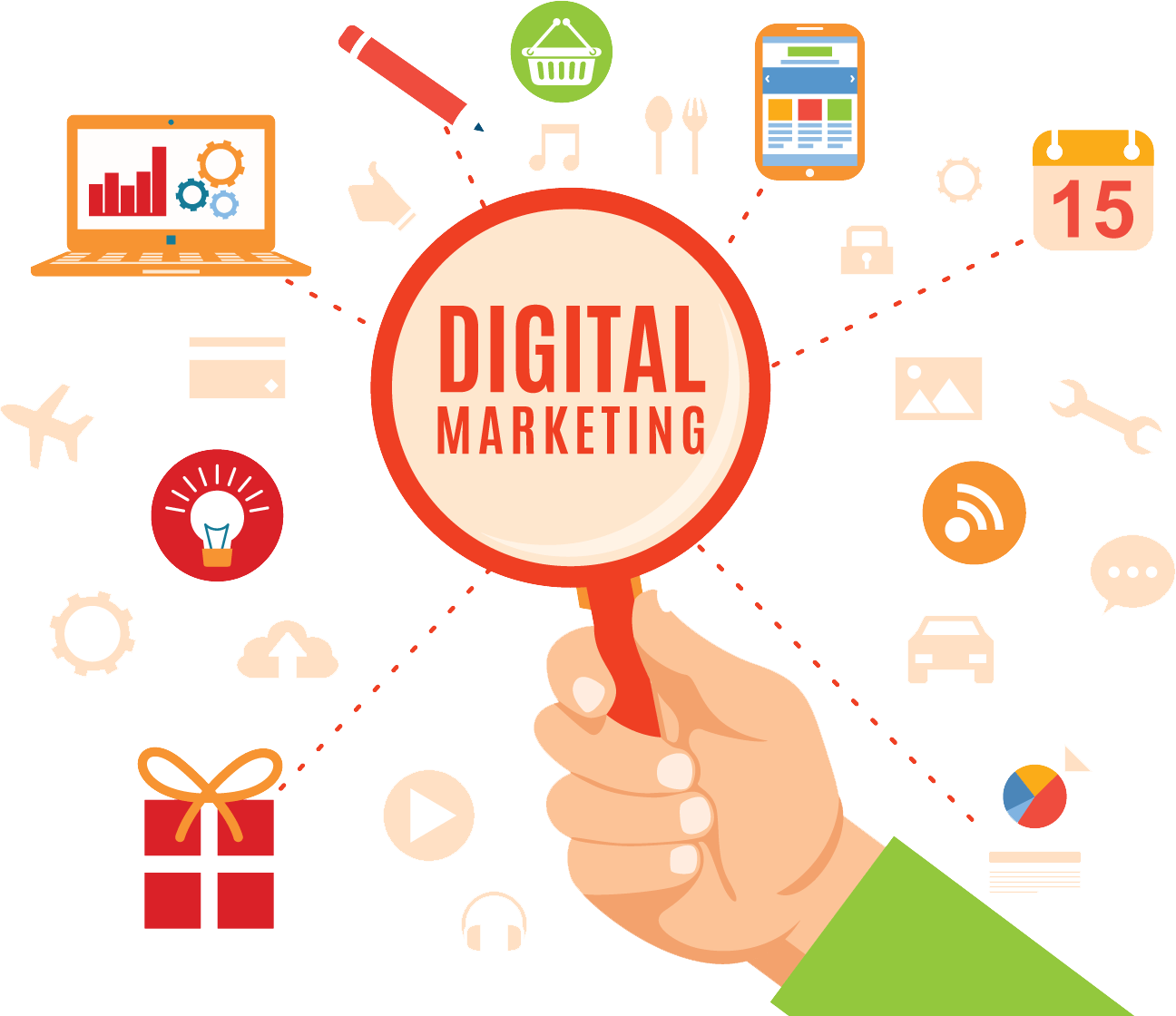 Your Resbook Is Backed By Tomahawk's Award Winning - Digital Marketing Images Png (1296x1120), Png Download