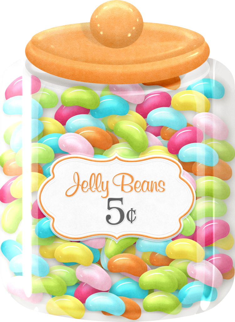 Candy Clipart Candy Jar - Jelly Beans Clipart (750x1024), Png Download