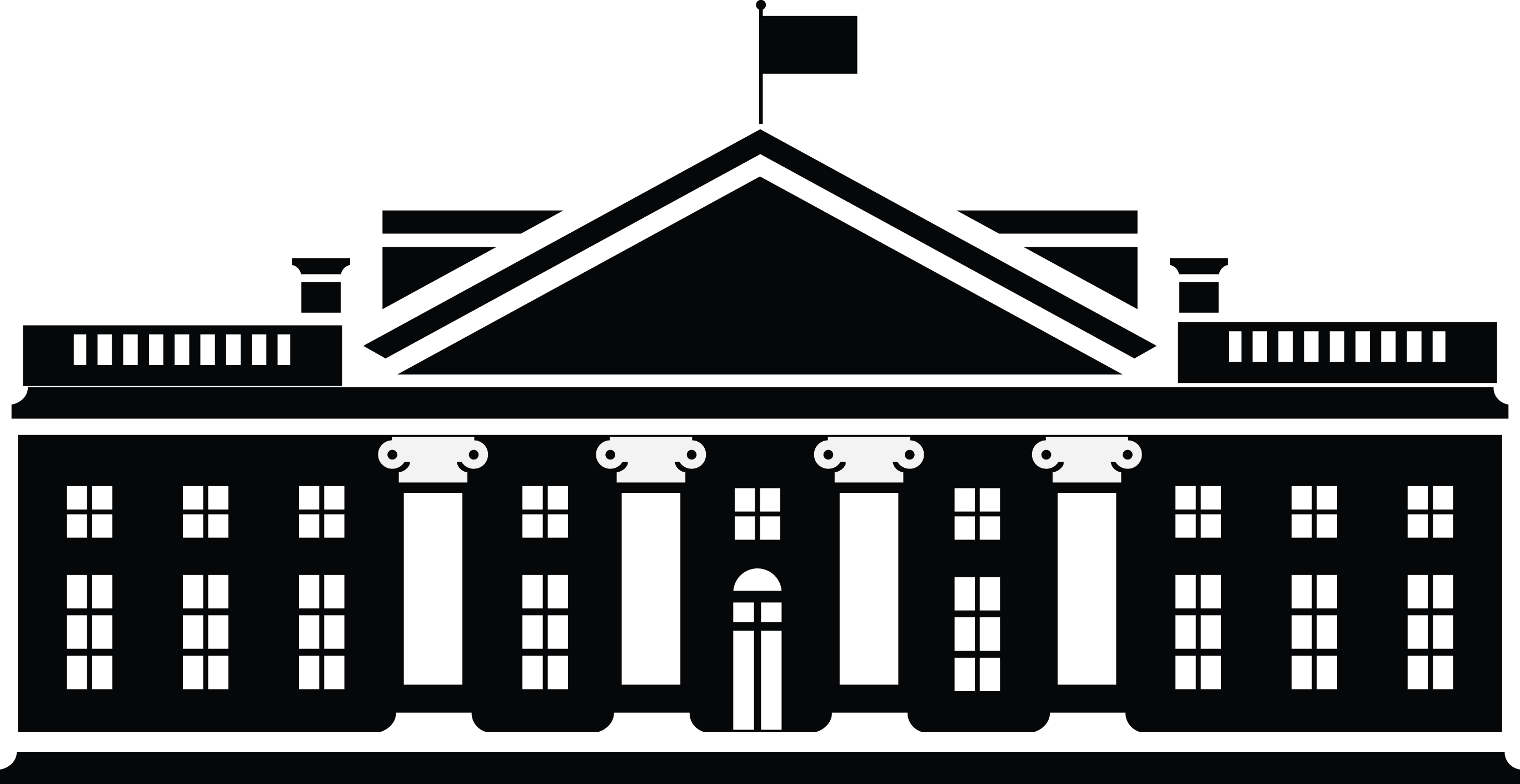 White House Transparent Background - White House No Background (2735x1411), Png Download