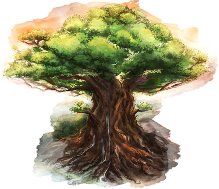 Folio Is A Large Town Situated On A Gigantic Tree - World Tree (802x673), Png Download