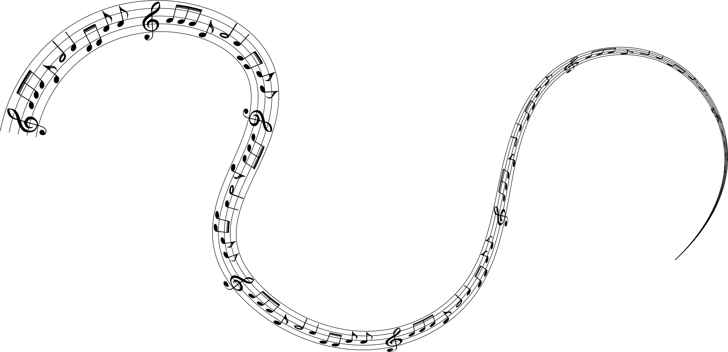 This Free Icons Png Design Of Simple Musical Flourish (2366x1144), Png Download