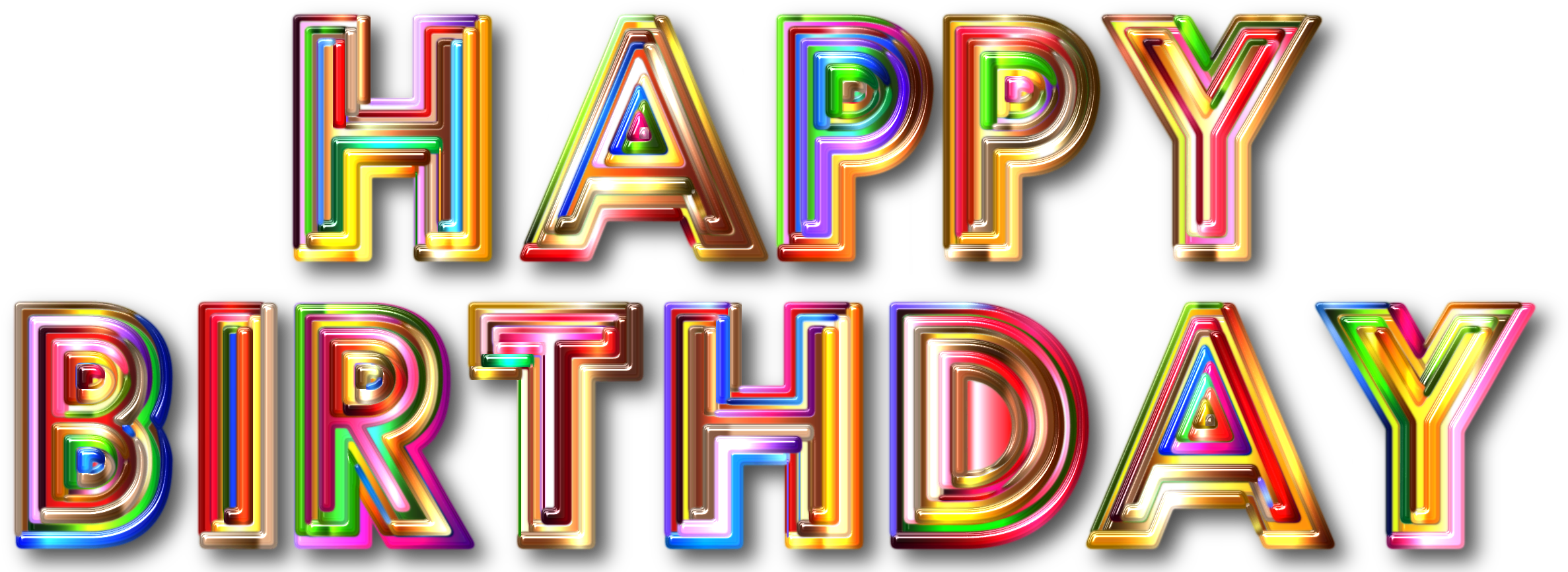 Download This Free Icons Png Design Of Happy Birthday Typography Png Image With No Background Pngkey Com