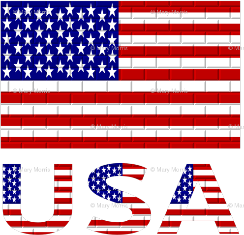 Usa Flag With Name (500x500), Png Download