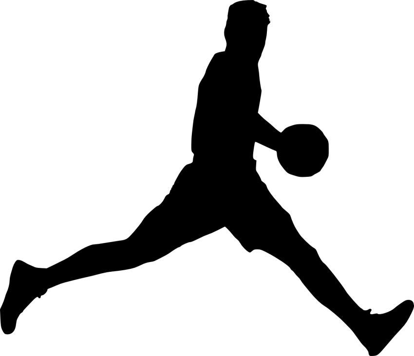 Free Images Toppng Transparent - Basketball Player Silhouette Png (850x731), Png Download
