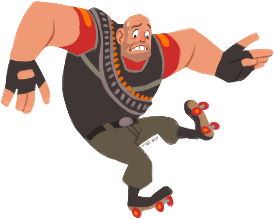 On Rollerskates - Balance (1086x870), Png Download