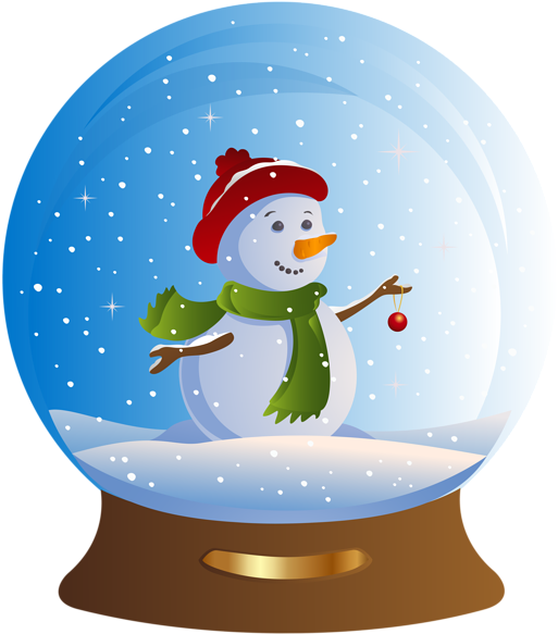 Snowman Snowglobe Transparent Png Clip Art Image - Christmas Snow Globe Transparents (527x600), Png Download
