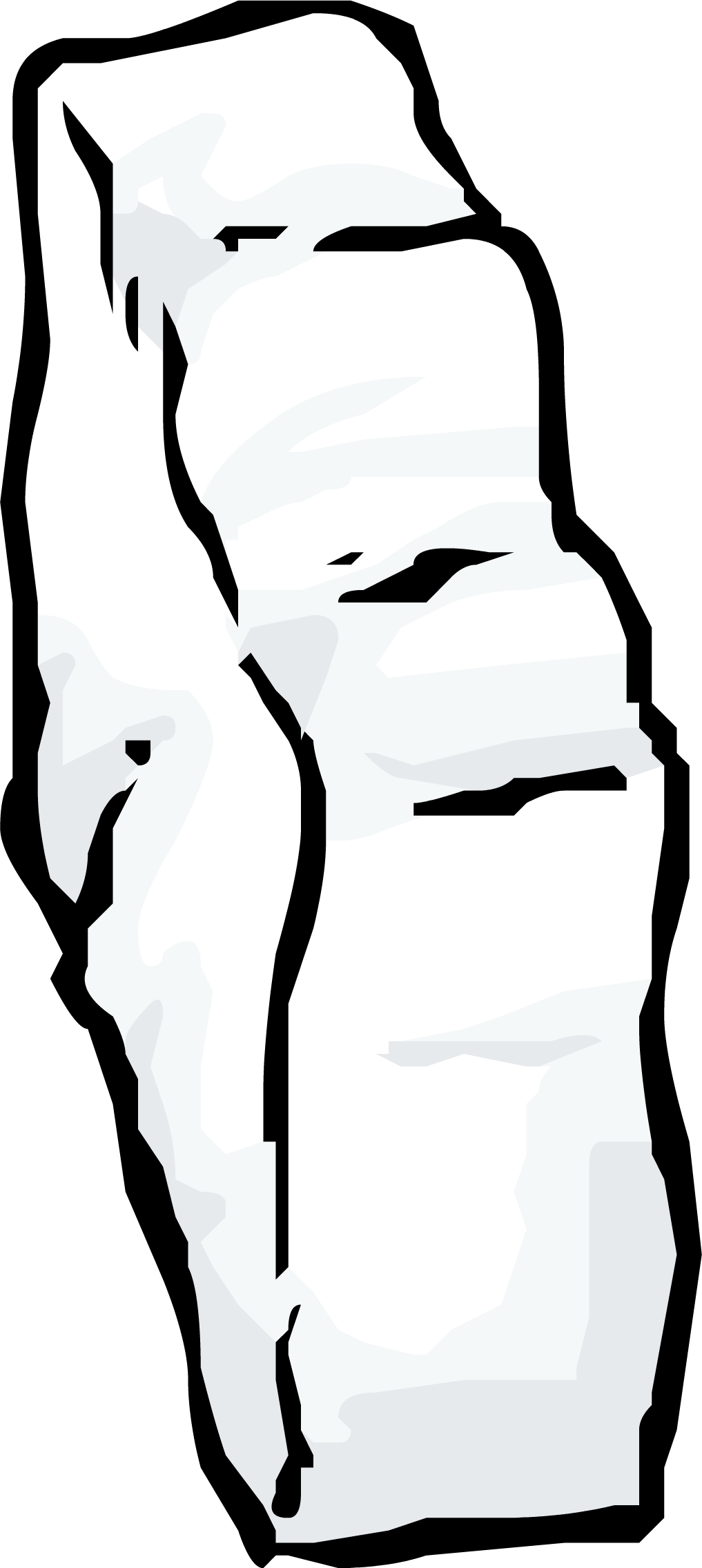 Snow Wall Sprite 003 - Snow Wall Clipart (1017x2272), Png Download