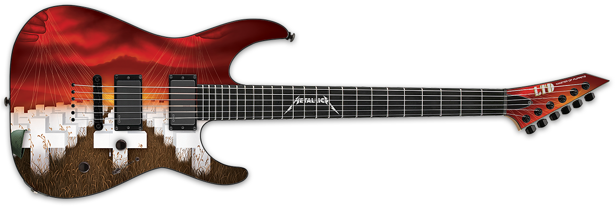 The Ltd “master Of Puppets” Guitar Features An Alder - Ltd Master Of Puppets (1200x408), Png Download