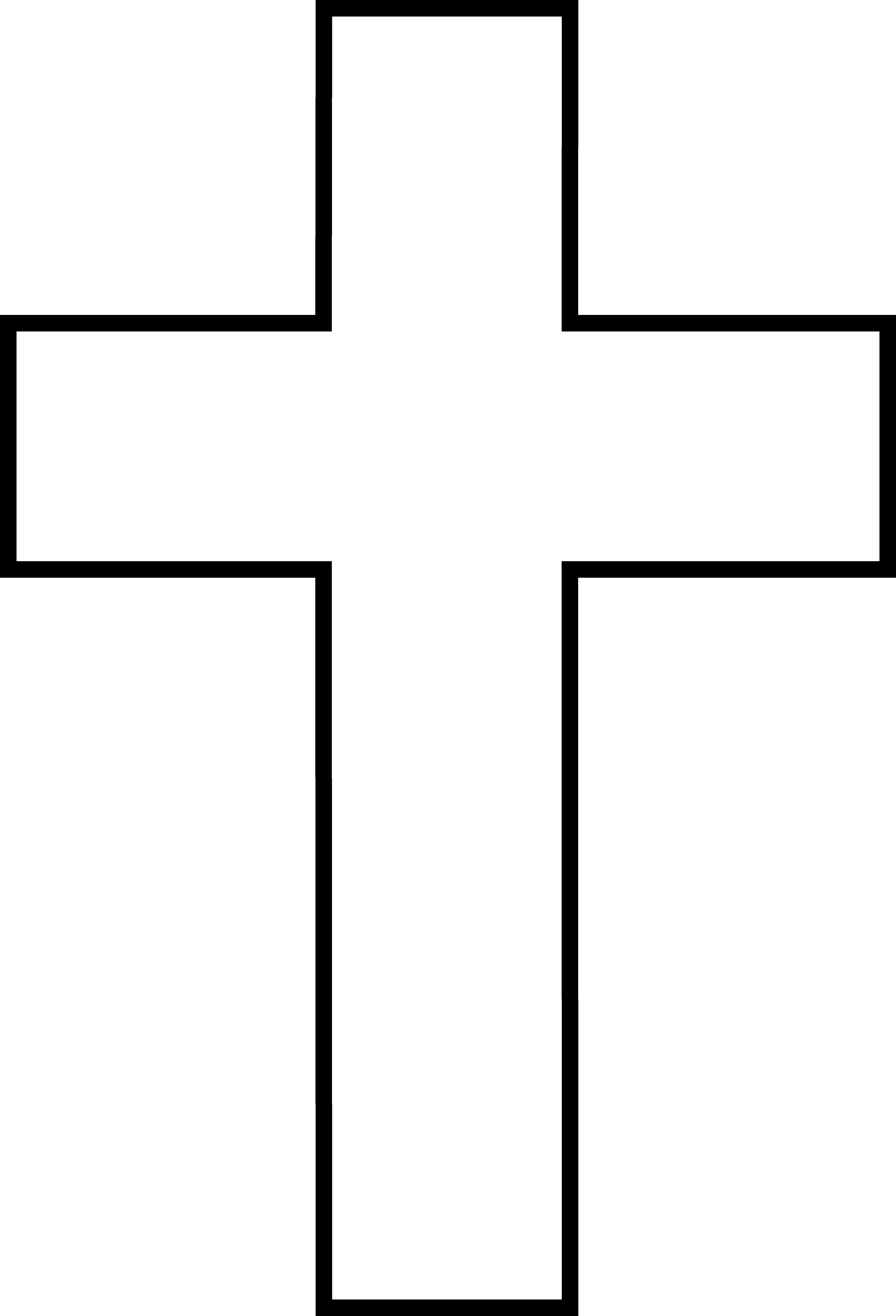 Free Cross Clipart Black And White - Cross Clipart Black And White Free (5638x8278), Png Download