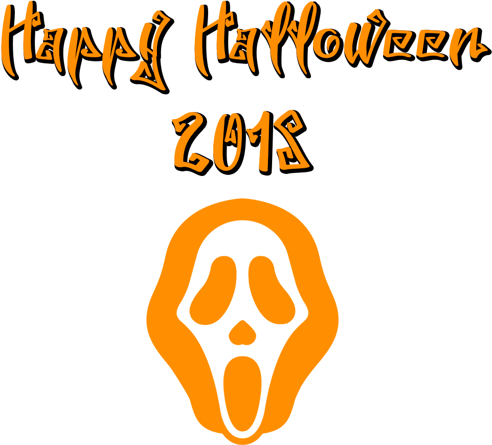 Happy Halloween 2018 Scary Font Mask - Scary Transparent Background Happy Halloween Png (1000x1000), Png Download