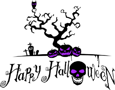 Happy Halloween Logo And Pumpkin - Spooky Happy Halloween (500x500), Png Download