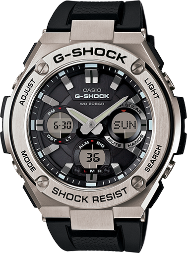 Image Of Watch Model Gsts110-1a - G-shock G-steel Series Men's Watch (377x510), Png Download