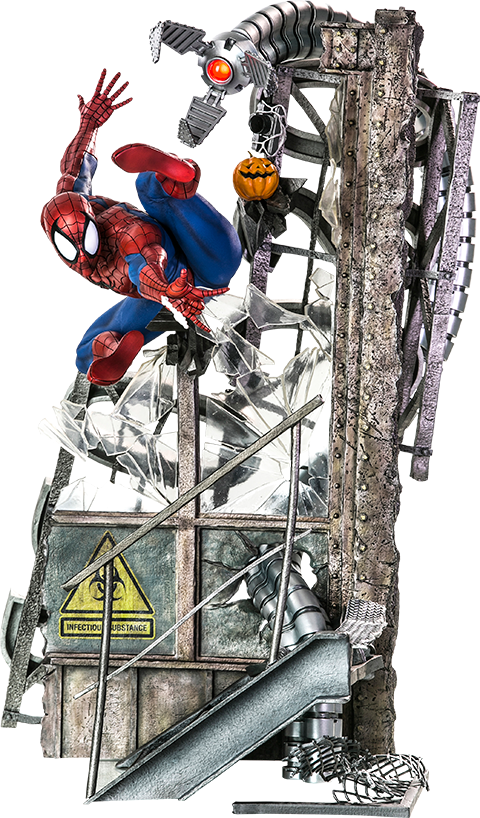 Marvel Polystone Statue Spider-man - Spider-man - Spider-man 1:4 Scale Statue (480x818), Png Download
