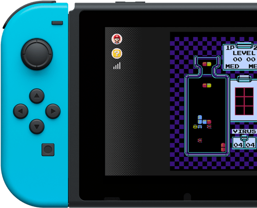 Left Hand Of Nintendo Switch Playing Classic Nes Game - Madden 19 Nintendo Switch (584x486), Png Download