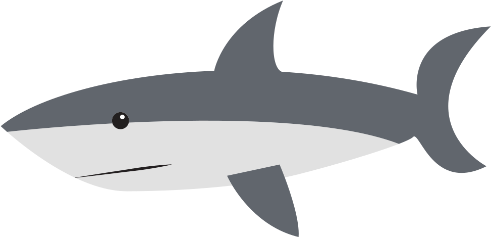 Onlinelabels Clip Art - Shark Clipart (1000x482), Png Download