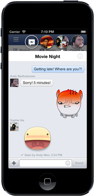 Stickers-ios Copy - Android Open Source Chat App (360x711), Png Download