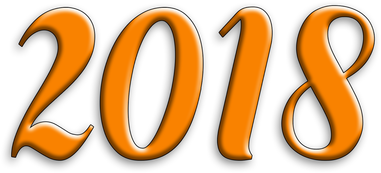 Happy New Year 2018 Free Download 3d Wallpapers (1600x914), Png Download