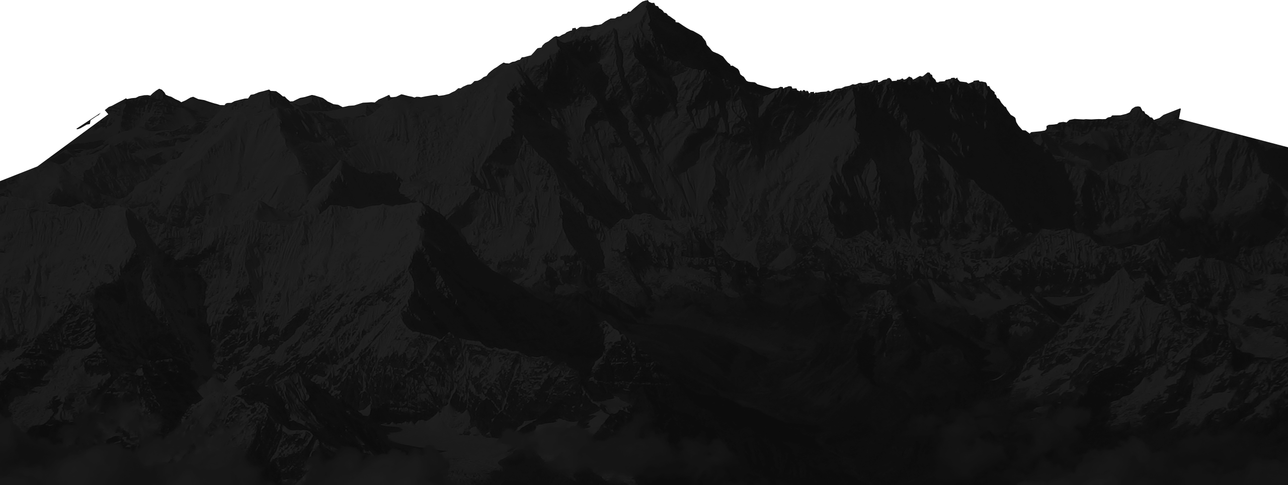 Mountain Peak Png Download - Black Mountains Png (2560x965), Png Download