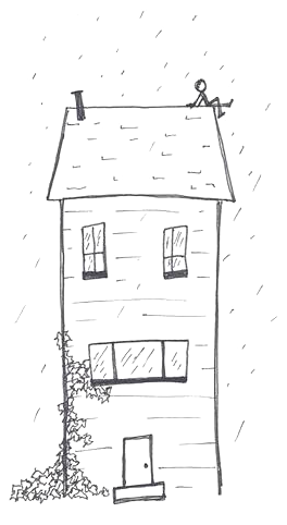 Laying Beneath Rain On A Strange Roof - Rain On A Strange Roof (269x509), Png Download