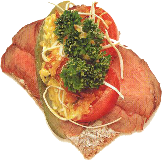 One Of The Smørrebrøds Onboard - Smorrebrod Png (600x600), Png Download