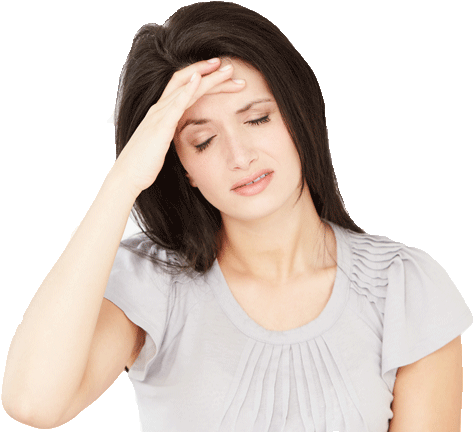 Stressed Woman At Linda K Laffey Mft - Stop A Headache Without Pills (500x439), Png Download