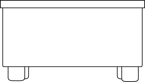 Download Black And White Desk Clip Art Teacher Desk Outline Png
