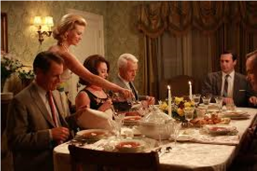 Mad Men Dinner Party Zoom Images - Mad Men (500x600), Png Download
