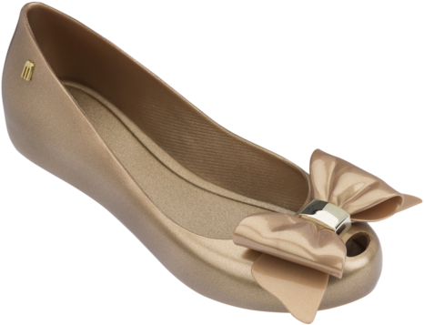 Melissa Women's Pink Jelly Flats With Bow - Melissa Ultragirl Sweet Xv (480x360), Png Download