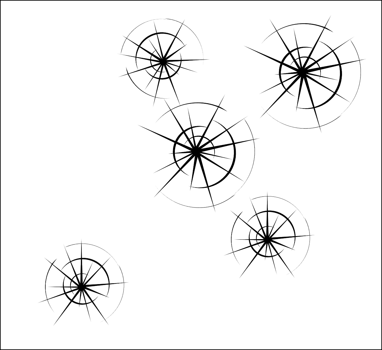 Bullet Holes Window Glass - Bullet Hole (1280x1174), Png Download