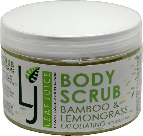 Bamboo & Lemongrass Salt Based Body Scrub - Natural Skin Care (650x996), Png Download