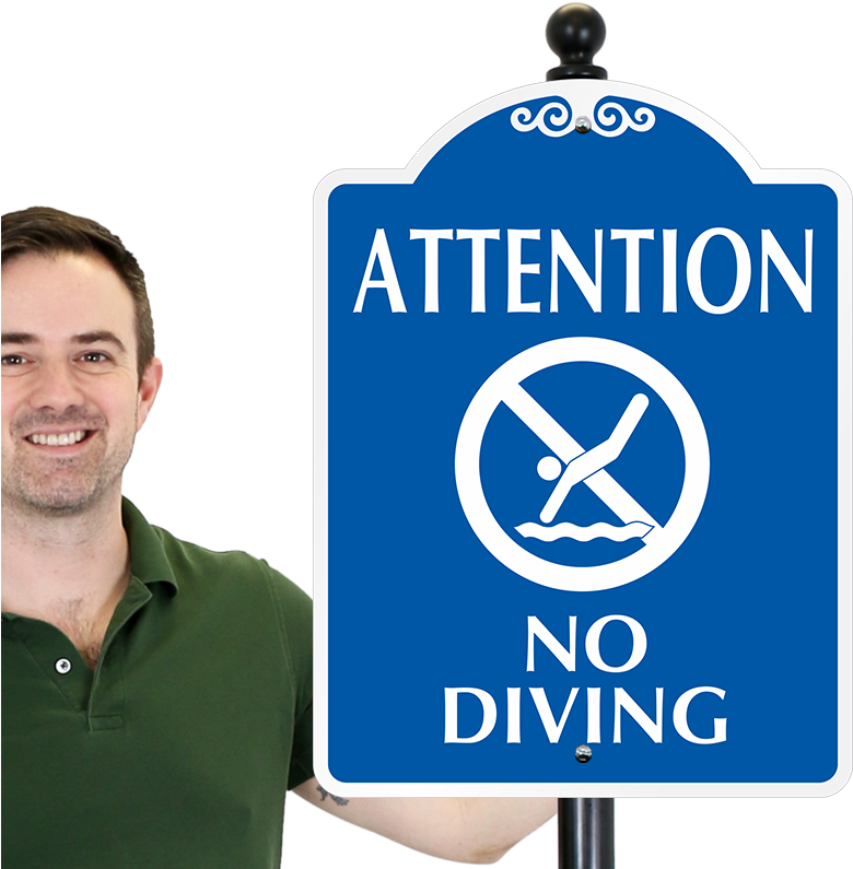 Attention Pool Sign - University Of Montenegro (800x800), Png Download