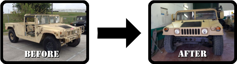 Restorations - Humvee (800x240), Png Download