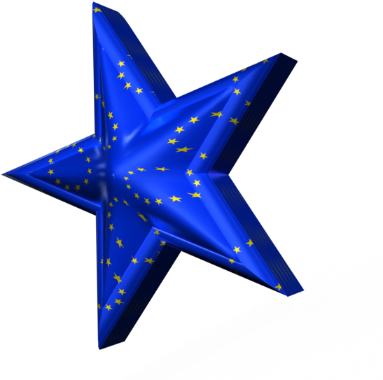 Eu Star Blue - Blue (608x579), Png Download