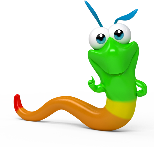 Gummy Worm Clip Art (625x625), Png Download