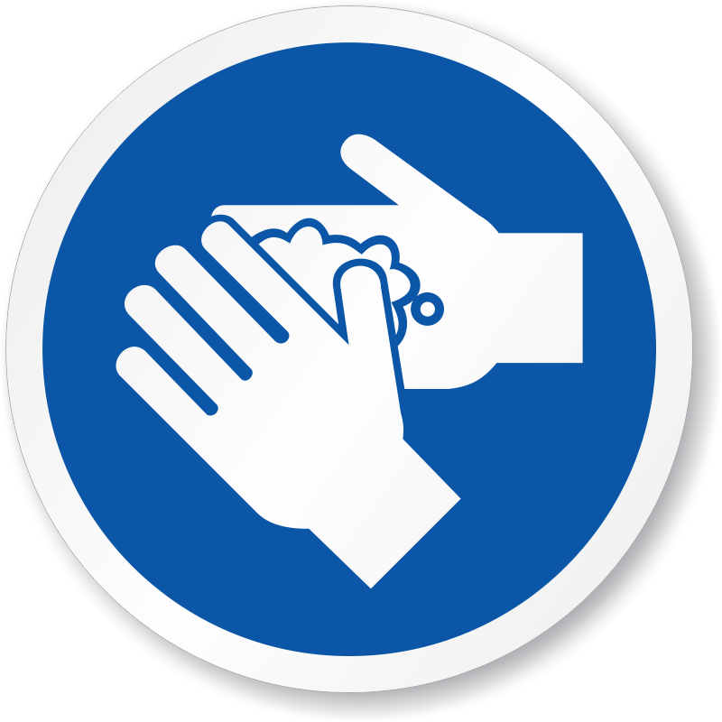 Wash Hand Iso Circle Sign - Sanitize Your Hands Sign (800x800), Png Download