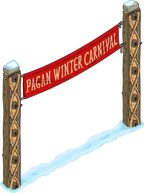 Pagan Winter Carnival Sign Snow Menu - Winter Festival (480x641), Png Download