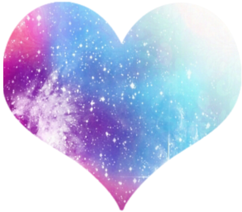 Blue, Galaxy, And Heart Image - Galaxy Heart Png (500x500), Png Download