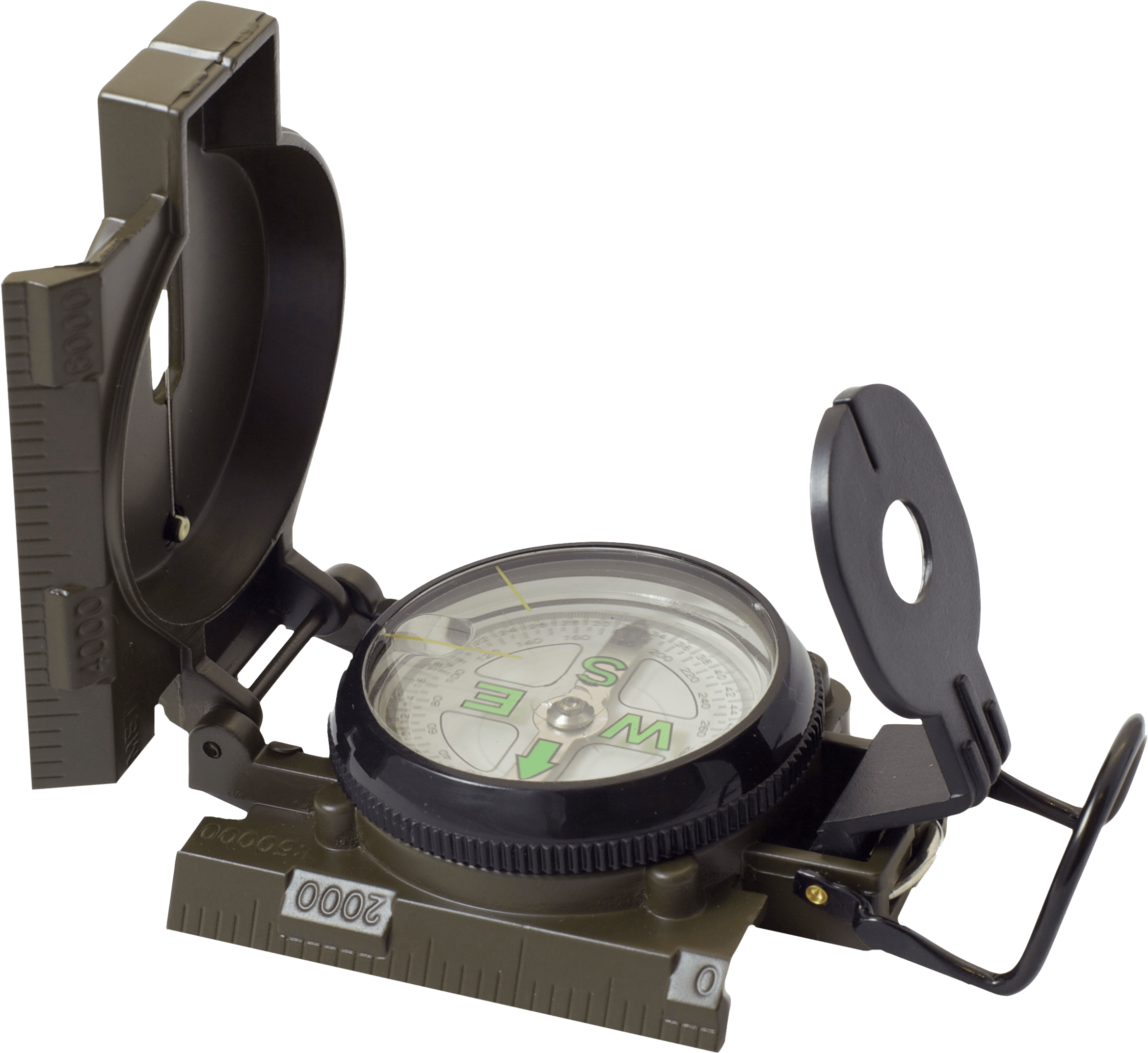 Humvee Accessories Hmvcompassod Military Compass Black - Humvee Hmv-compass-od Military Style Compass (2472x2241), Png Download
