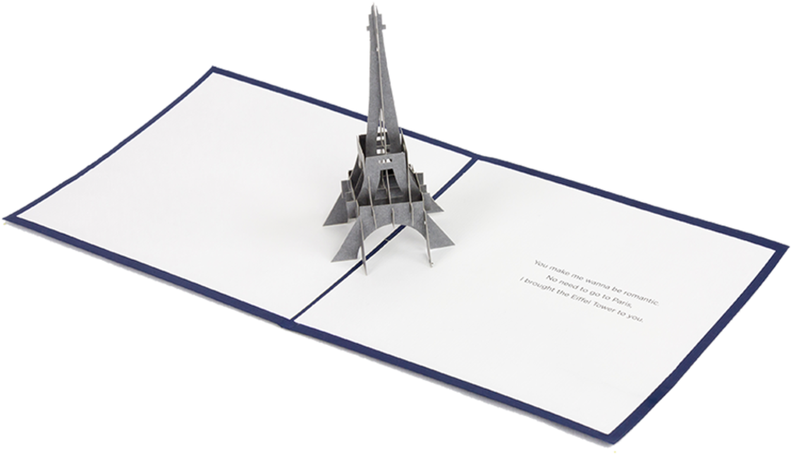 Eiffel Tower - Eiffel Tower Popup Card (1280x720), Png Download