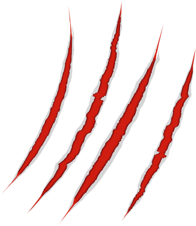 Claw Scratches Eight - Scar Png (400x461), Png Download