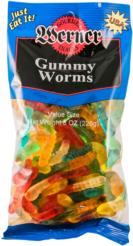 Werner Gummy Worms 6 Count Case (852x1280), Png Download