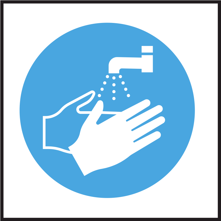 210x148mm Wash Your Hands Please - Self Adhesive (1600x1600), Png Download