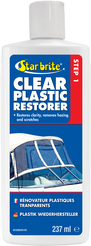 087208gf - Starbrite Clear Plastic Restorer - Step 1 (332x900), Png Download
