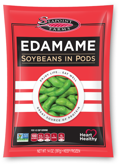 Soybeans In Pods 14 Oz Bag - Seapoint Farms Edamame, Soybeans In Pods - 14 Oz Bag (400x622), Png Download