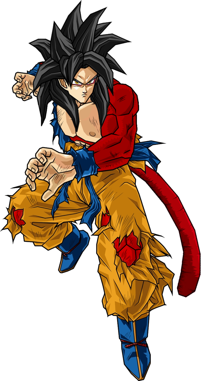Super Saiyan 4 Goku Dragon Ball Z Video Games - Dragon Ball Super Goku Ssj4 Png (649x1231), Png Download