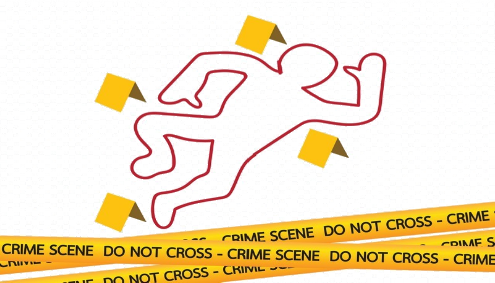 Crime Scene Body Outline And Tape - Graphic Design (988x566), Png Download