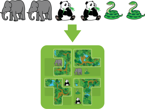 Example Of A Challenge/solution On The Day Side Of - Jungle Hide And Seek (500x376), Png Download