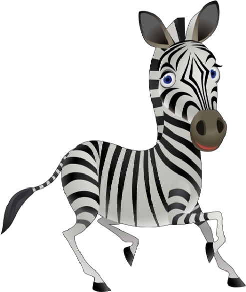 Cartoon Zebra Clipart - Zebra Cartoon Images Png (600x600), Png Download