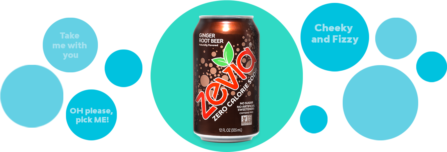 Zevia Ginger Root Beer Zero Calorie Soda 12 Oz Cans (1550x524), Png Download